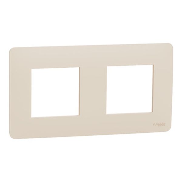 Cover frame, Unica Studio, 2 gangs, beige image 2