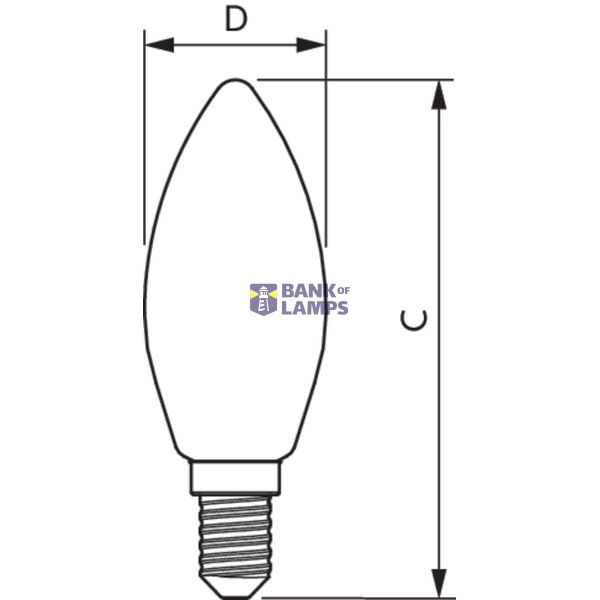 CLA LEDCandle ND 6.5-60W B35 E14 827 CL image 3