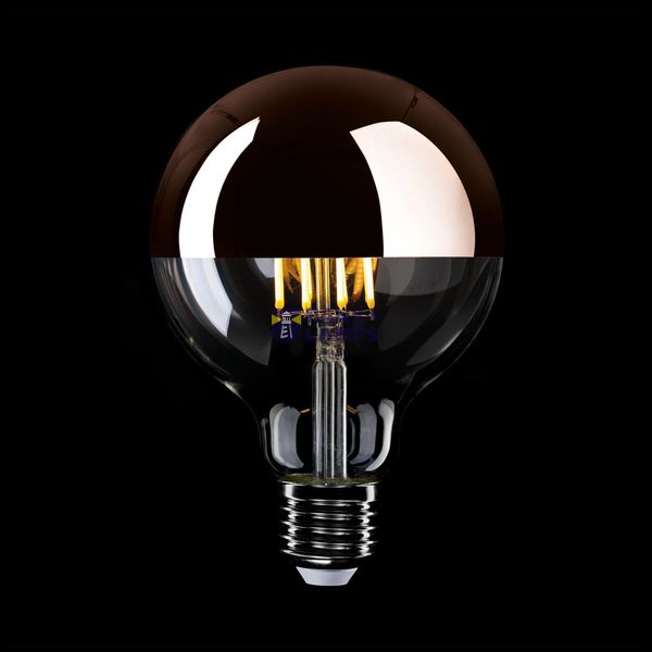LED Copper Half Sphere Globe Light Bulb G125 7W 650Lm E27 2700K Dimmable - A25 image 2