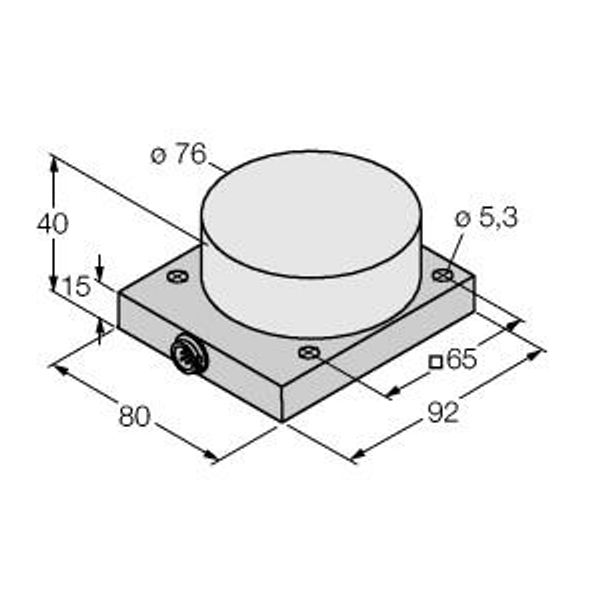 Inductive Sensor With Increased Temperature Range   NI40-CQ80-L1131/S1102 image 1