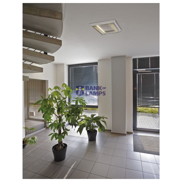 TC INDI 255 ceiling luminaire, TC-L 2x55W, angular, white image 2