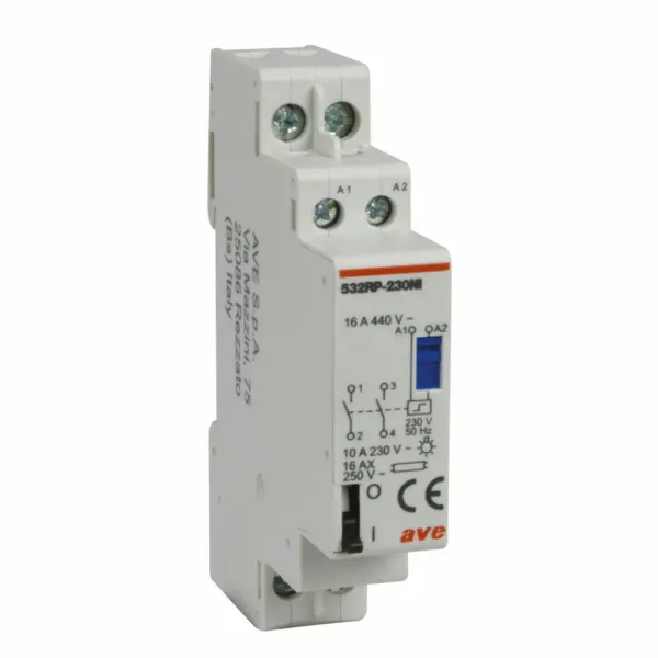 LATCHING RELAY 16A 2NO V.C. 230V 1M image 1