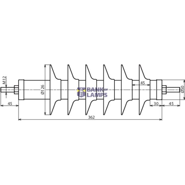 DEHNmid MV arrester Ur: 36kV In: 10kA line disch. class 1 normal creep image 2