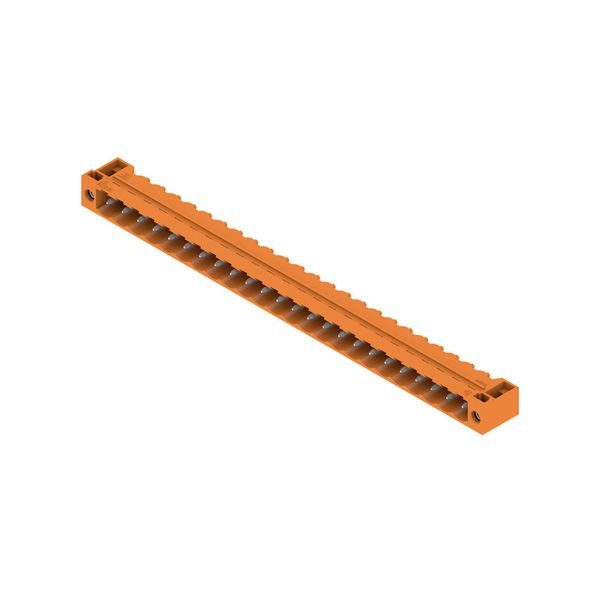PCB plug-in connector, male header, Flange, THT solder connection, 5.08 mm, Number of poles: 24, 90°, Solder pin length (l): 3.2 mm, tinned, orange, Box image 2