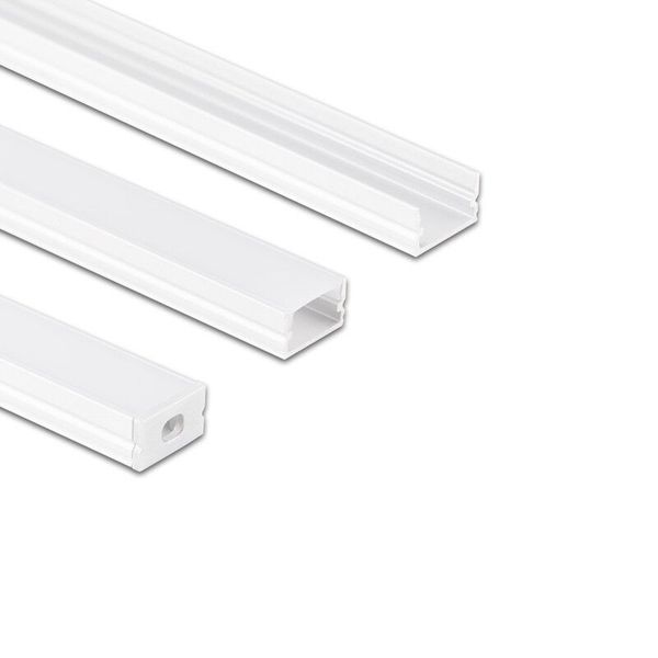 Attached aluminum profile PM white 12x7mm, Whitey diffus., 1m image 1