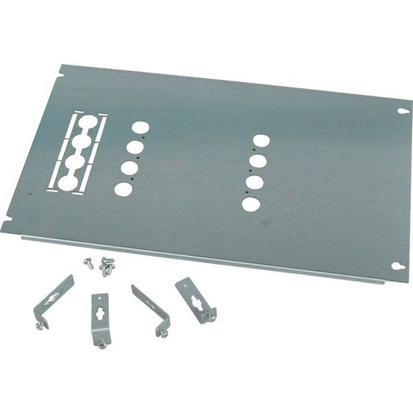 XMN130806M-BS Mounting plate, +mounting kit, for NZM1, horizontal, 3/4p, HxW=200x600mm image 6