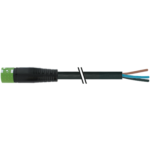 MQ15 female 0° with cable 600V AC type 3 PVC 6x1.5 gy UL/CSA 3m image 1