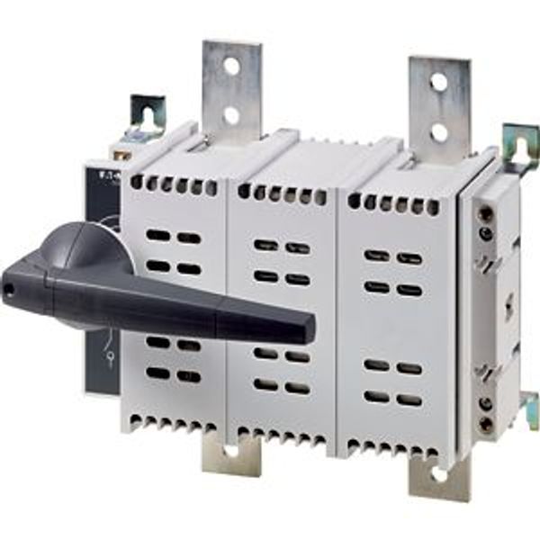 DDC-1250/2 DC switch disconnector, 1250 A, 2 pole, 1 N/O, 1 N/C, with grey knob, service distribution board mounting image 2
