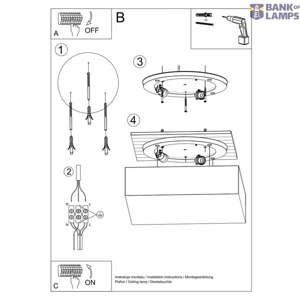 CEILING LAMP HORUS 25 BLACK E27 1X60W IP20 image 10