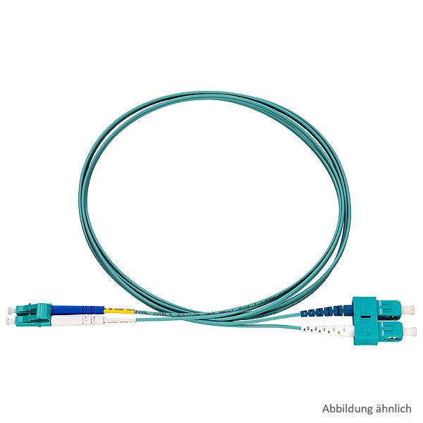 LC-D/SC-D Patch Cable, OM5, green, 2m image 1