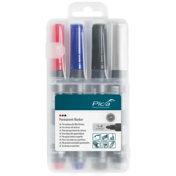 Classic 520/04 Permanent Marker in 4 colors - round tip image 1