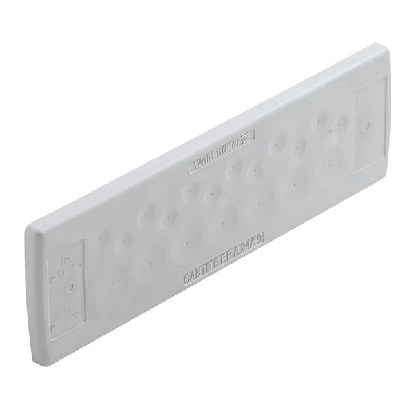 Cable entry plate, Cabtite (cable entry system), TPE, grey, Height: 44 mm, Width: 142 mm, Depth: 12 mm, -40 °C…90 °C, IP54 image 1