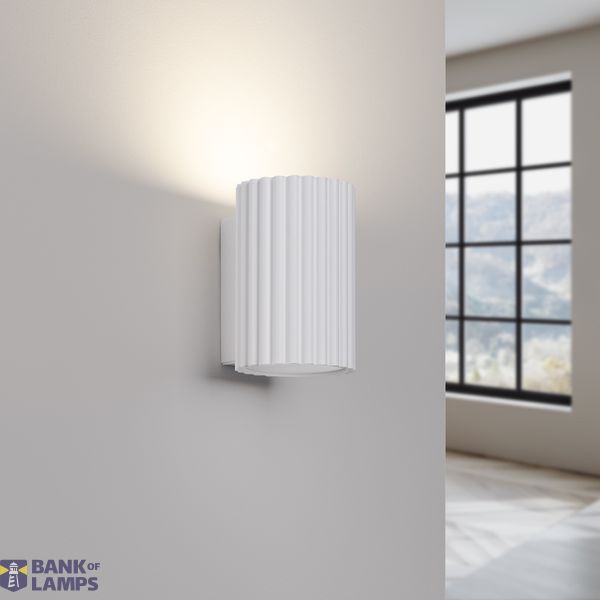 WHITE CARBON WALL LAMP WITH ELEGANT GU10 LAMP SHADE image 6