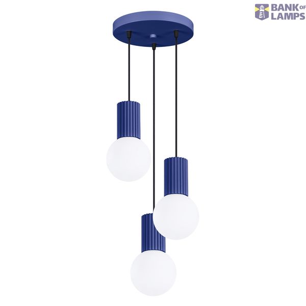 Pendant lamp HALO 3P ultramarine image 1