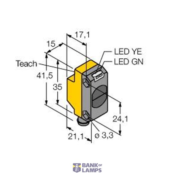 Photoelectric Sensor Diffuse Mode Sensor   QS18EN6WQ7 image 2