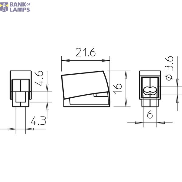 61 2/1 25 WS Luminaire connection terminal with 3 terminals 0,5-2,5mm² image 2