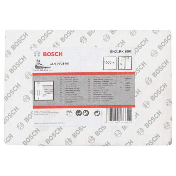 Full head strip nail SN21RK 60G 2.8 mm, 60 mm, galvanised, smooth image 1