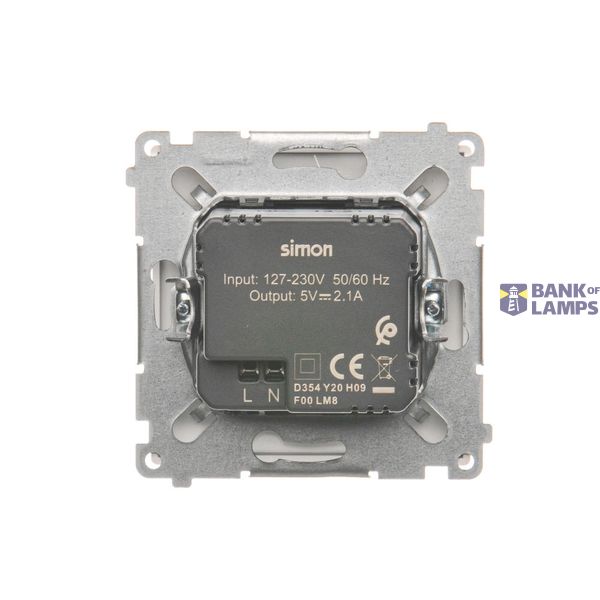 Single button for switches and push buttons, black matt image 1