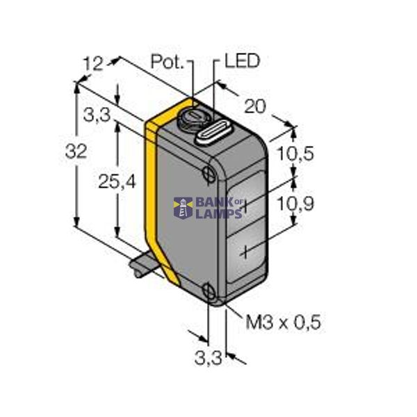 Photoelectric Sensor Diffuse-Mode Sensor   Q20PDXL W/30 image 1