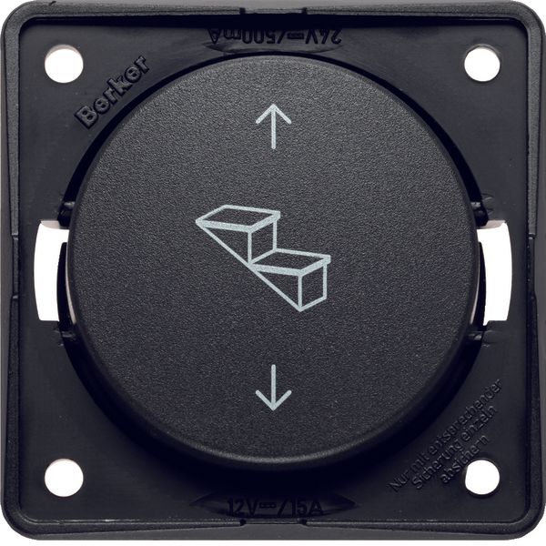 Reverse polity push-button, 6 cont, impr, for steps, Integro - mod ins image 1