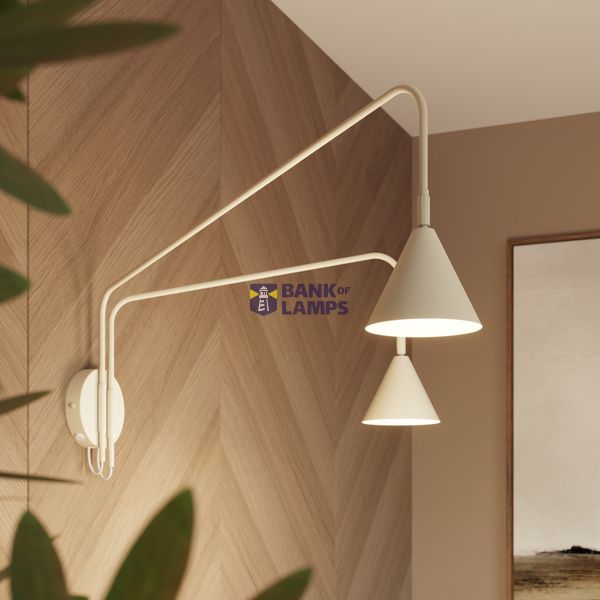 Wall lamp NOX 2 beige with a switch image 11