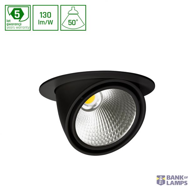 SAL SILENA 940 19W 230V 50DEG BLACK DALI image 1