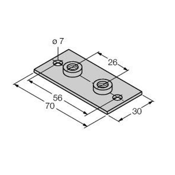 Mounting Accessories Weld-On Plate for Mounting Clamps   BSS-SPV2 image 1