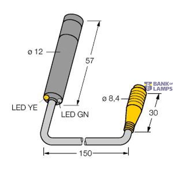 Photoelectric Sensor Opposed Mode Sensor (Laser Emitter)   M126E2-1LDQ image 1