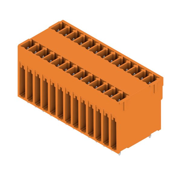 PCB plug-in connector, male header, closed side, THT solder connection, 3.81 mm, Number of poles: 26, 180°, Solder pin length (l): 3.2 mm, tinned, orange, Box image 4