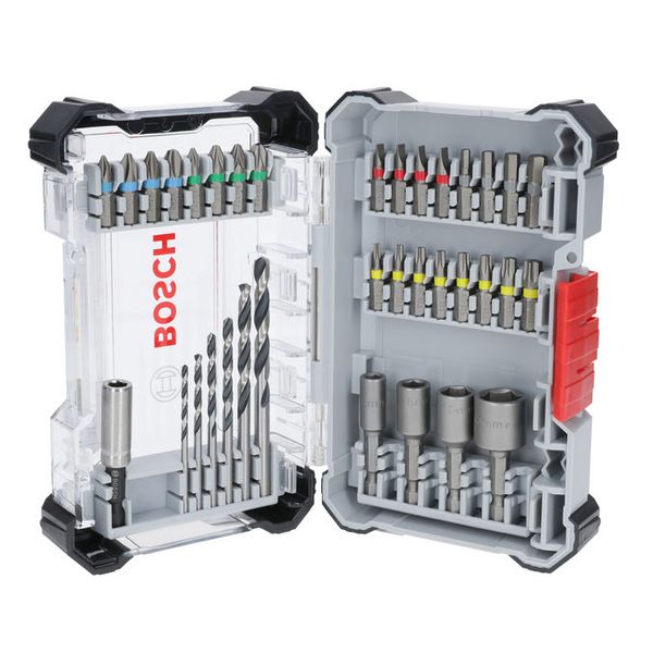 35-piece drill and screwdriver bit set PH1; PH2; PH3; PZ1; PZ2; PZ3; SL3; SL4; SL5; SL6; H3; H4; H5; H6; T10; T15; T20; T20; T25; T27; T30; T40 with display image 1