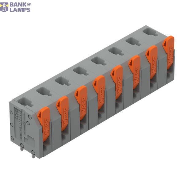 2601-3308 PCB terminal block; lever; 1.5 mm²; Pin spacing 7.5 mm; 8-pole; Push-in CAGE CLAMP®; 1,50 mm²; gray image 1