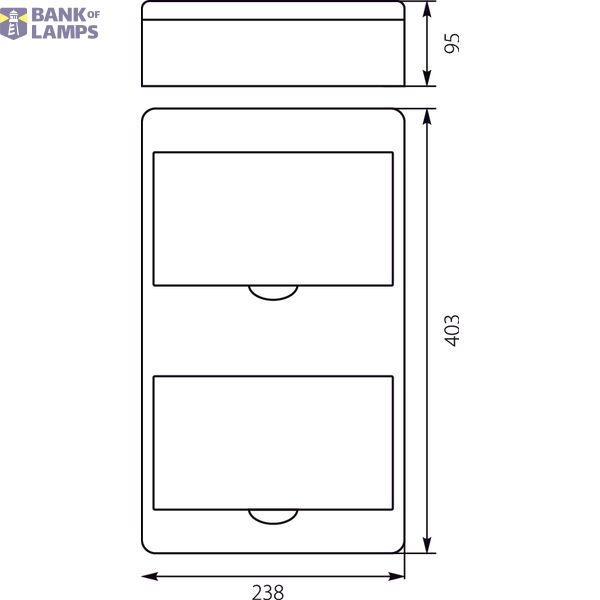 Surface-mounted distribution board RN-16/B Fala (N+PE) image 2