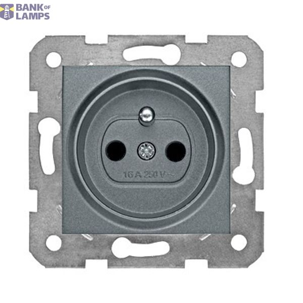 Pin socket outlet, anthracite, cage clamps image 1