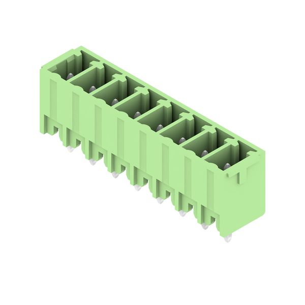 PCB plug-in connector, male header, closed side, THT solder connection, 3.81 mm, Number of poles: 8, 180°, Solder pin length (l): 3.2 mm, tinned, Pale green, Box image 3