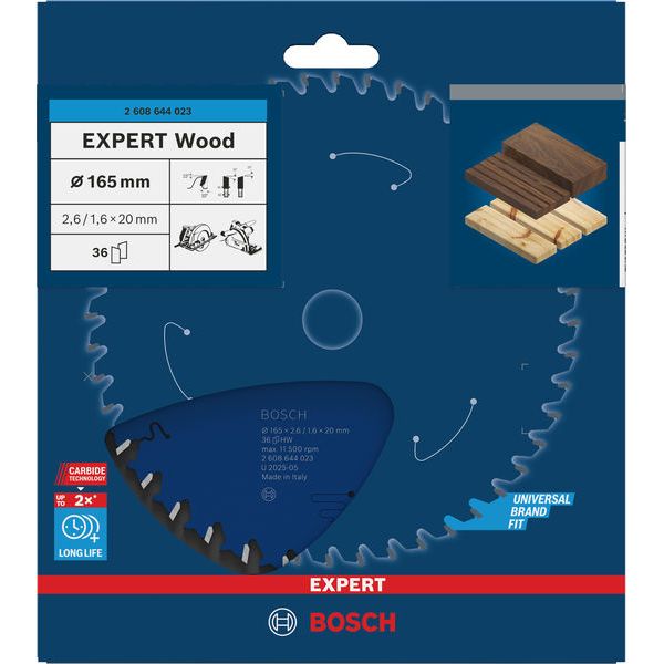 Circular saw blade Expert for Wood 165 x 20 x 2,6 mm, 36 image 2
