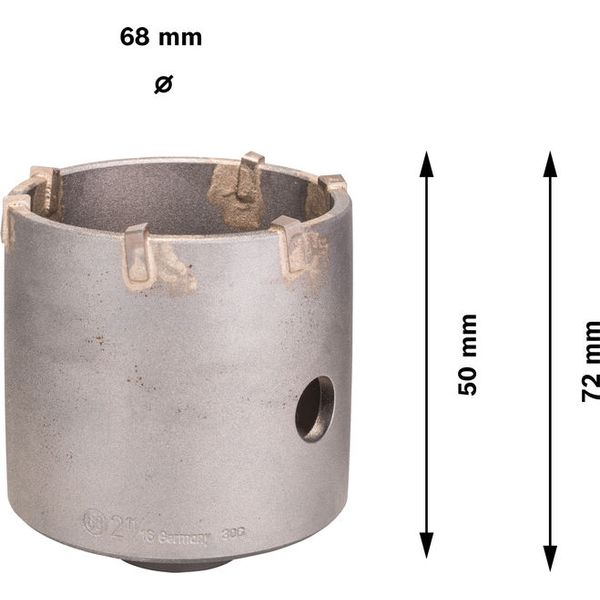 SDS-plus-9 core cutter for hex adapter 68 x 50 x 80 mm, 6 image 1