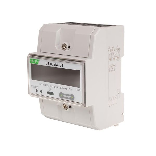 Three-phase, bidirectional, tariff electricity meter. Semi-indirect measurement. image 1