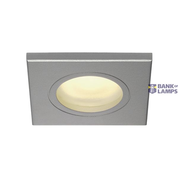 DOLIX OUT GU10 SQUARE downlight, silver-grey, max. 35W image 1