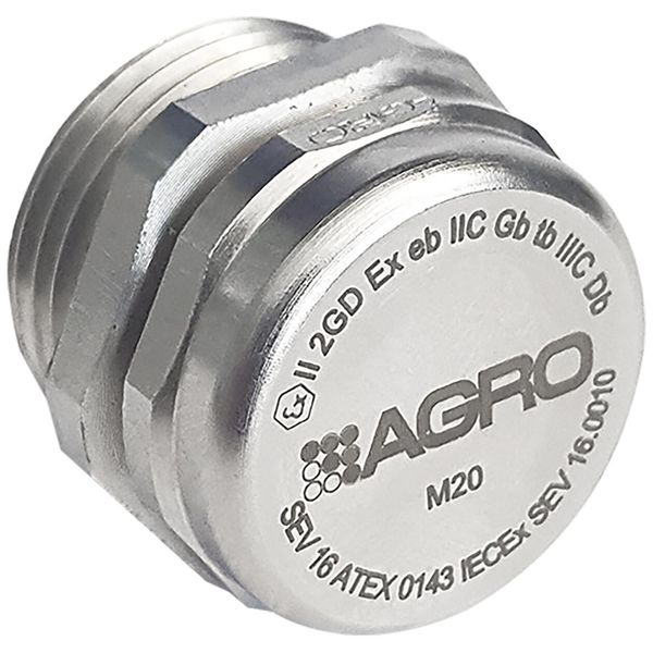 Pressure balance membrane M20x1.5 Ex e II nickel-plated brass image 1