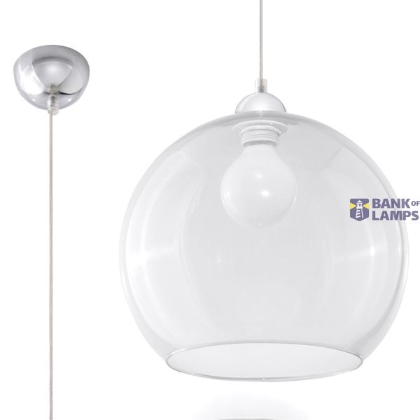 HANGING LAMP BALL TRANSPARENT E27 1X60W IP20 image 2