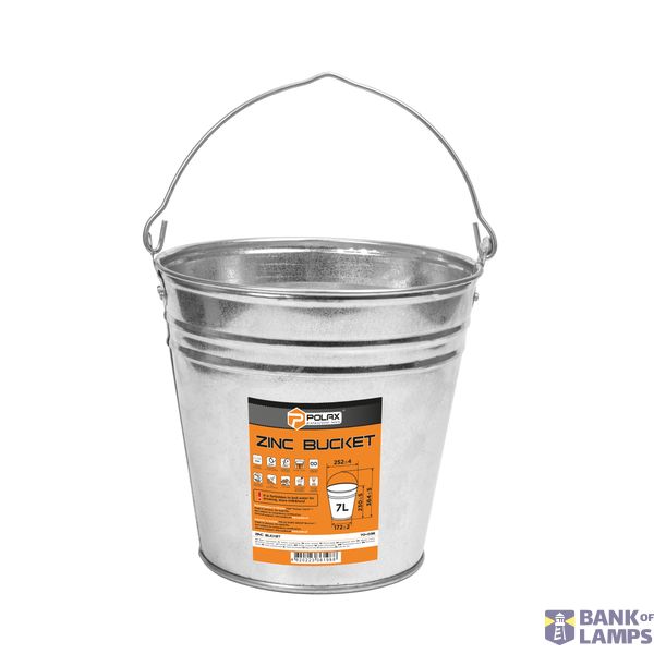 Zinc bucket 7L image 1