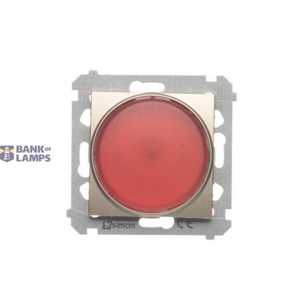 LED light indicator - red light, Gold matt, metalic image 1