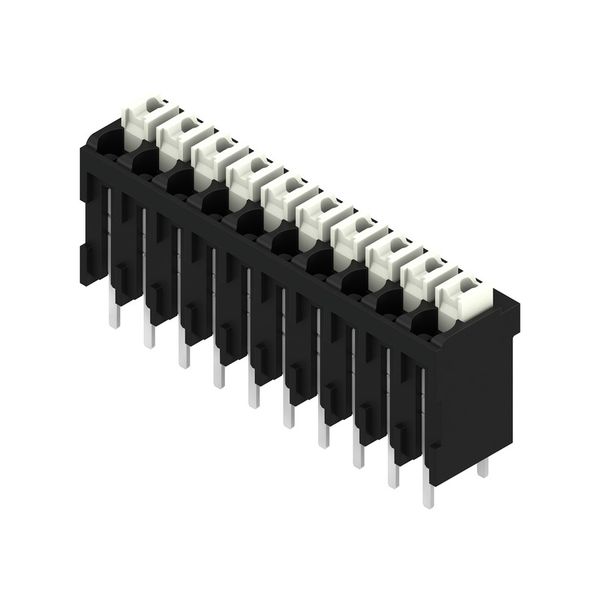 Printed circuit board terminals, 3.50 mm, Number of poles: 10, 180°, Solder pin length (l): 3.5 mm, black, PUSH IN with actuator, Clamping range, max. : 1.5 mm², Tube image 4