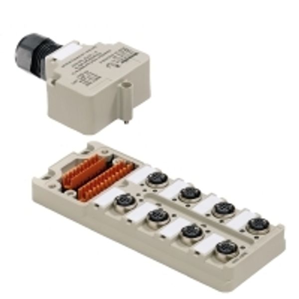 Hood version Ex, M12, 30 V, A-coded, LED: Yes, LED initiator: Yes, Wiring type: image 1