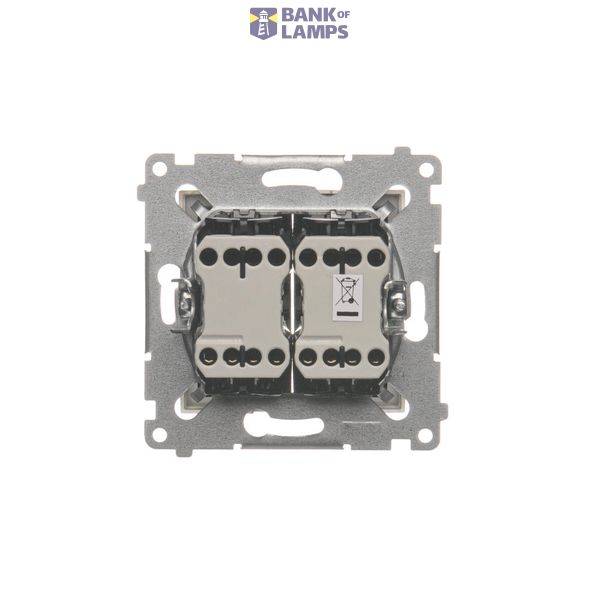 Two-way switch without pictogram, 10AX, black matt image 1