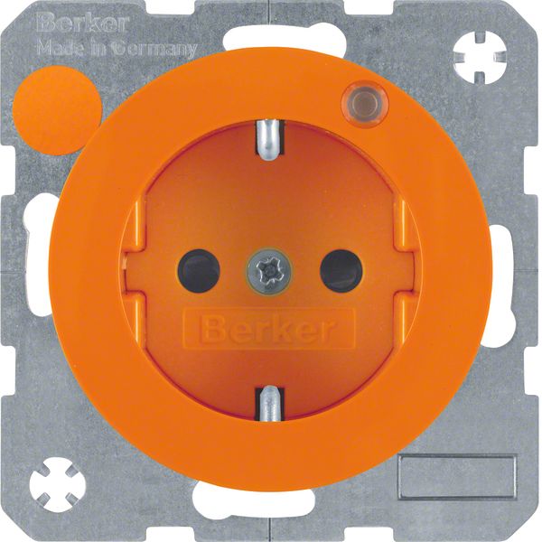 Soc.out. earth.pin+LED,enhncd contact prot.,screw-in lift term.,R.1.3, image 1