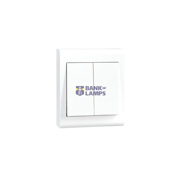 SWITCH SURFACE MOUNTED 1+1 WHITE 6-PACK image 1