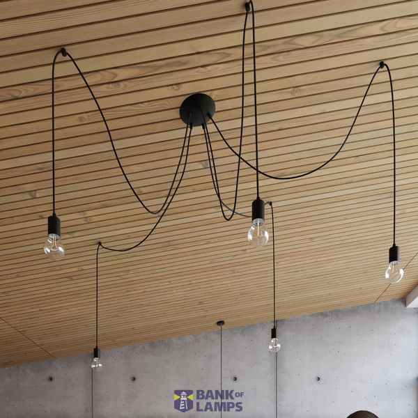 EDISON CHANDELIER 7 BLACK E27 7X60W IP20 image 6