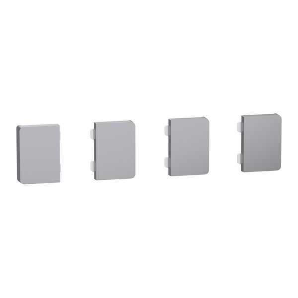 Push button, KNX, Merten System Design, 4gang, rockers, stainless steel image 1
