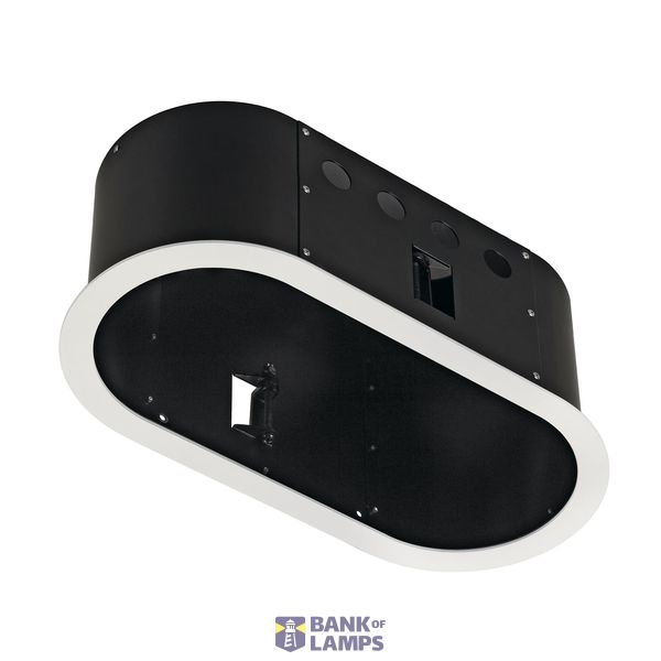 AIXLIGHT PRO FLAT ROUNDFRAME 2 fitting housing, white image 1